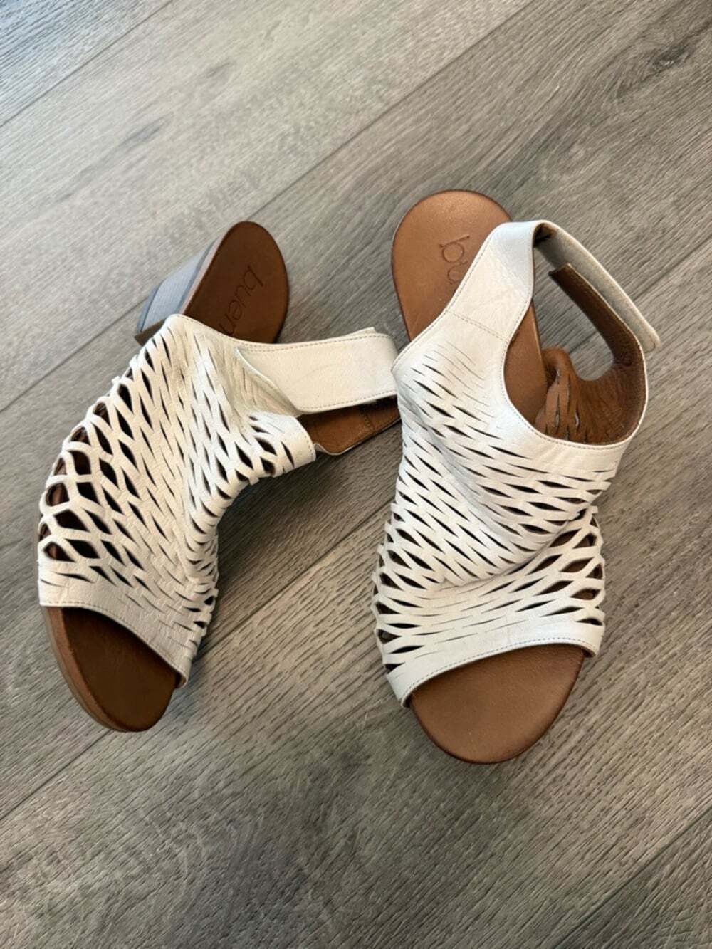 Bueno Lacey heeled slingback sandals white size 39